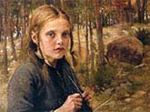 Girl Knitting Socks
